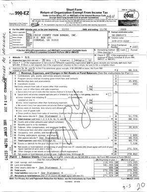 Form 990-EZ Exempt Organization Tax Return