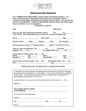Breast Cancer Risk Assessment Form