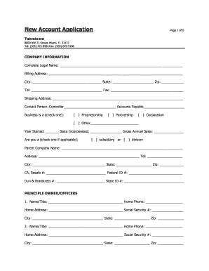 Tekmicom New Account Application