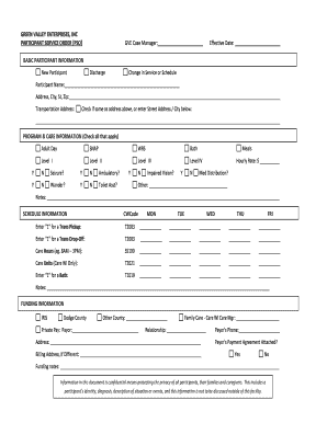 GVE Case Manager: Effective Date - Green Valley Enterprises - greenvalleyinc