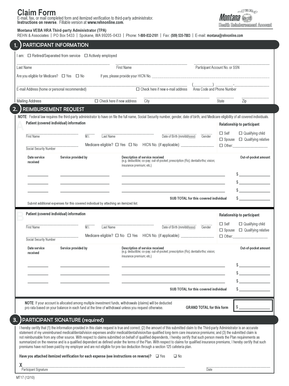 Montana VEBA HRA Claim Form
