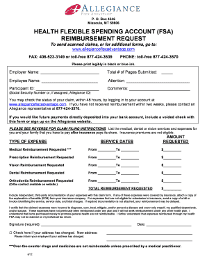 Health Flexible Spending Account Reimbursement Request