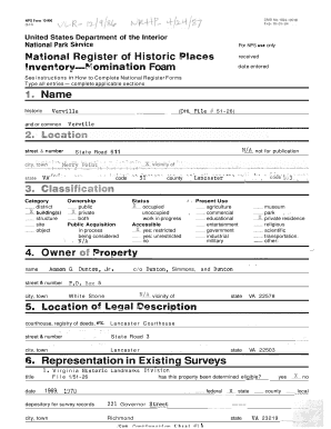 National Register of Historic Places Nomination Form