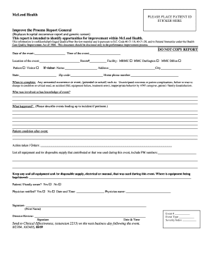 McLeod Health Improvement Process Report