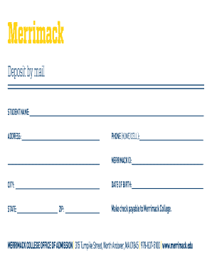 Merrimack College Deposit Form