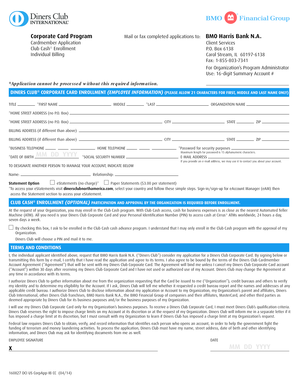 Diners Club Corporate Card Enrollment Form