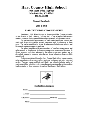 Hart County High School Student Handbook