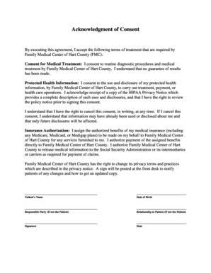 Family Medical Center Consent Form