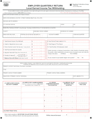 Pennsylvania Employer Quarterly Return