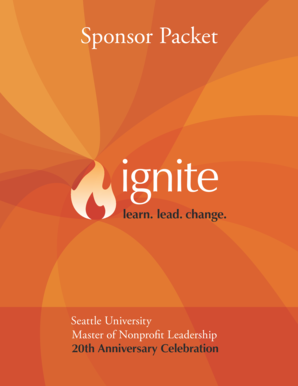 Sponsor Packet - Seattle University - seattleu