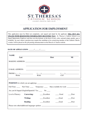 Application for Employment