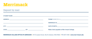 Merrimack College Deposit Form