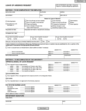 Leave of Absence Request Form
