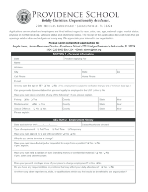 Employment Application Form