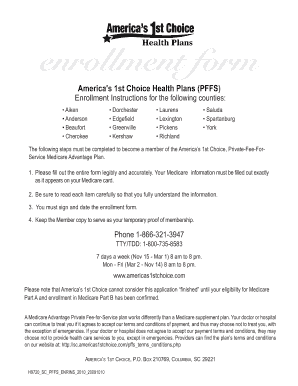 America's 1st Choice Medicare Advantage Enrollment Form