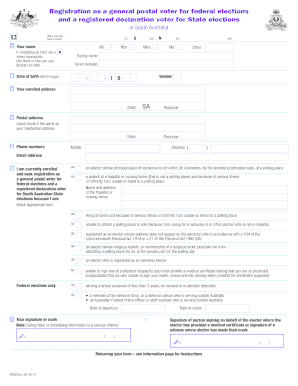 General Postal Voter Registration Form