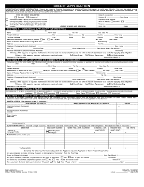 Credit Application Form