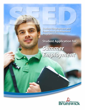 Student Summer Employment Application