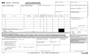 Temporary Admission Permit