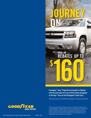 Goodyear Tire Mail-In Rebate Form