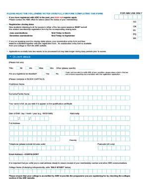 Student Membership Registration Form