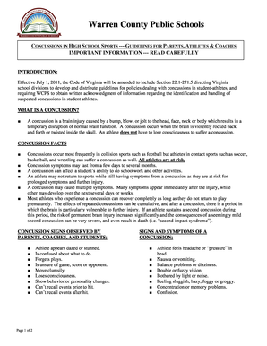 Concussion Guidelines for High School Sports