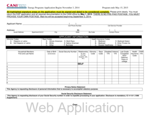 Energy Assistance Program Application