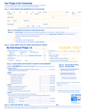 United Way of Central Maryland Pledge Form