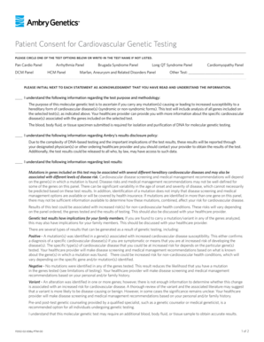 Patient Consent for Cardiovascular Genetic Testing
