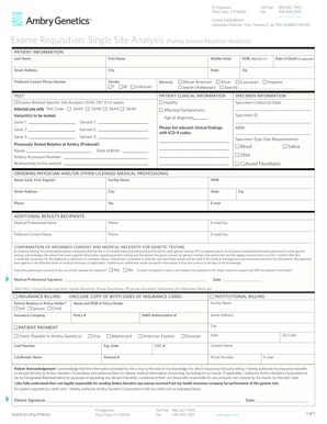 Exome Requisition Form