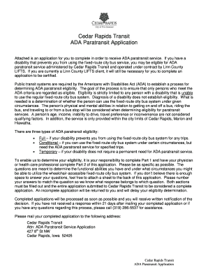 ADA Paratransit Application