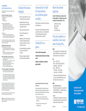 Checking Plus Account Agreement