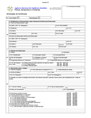 Solicitação de Certificado de Livre Prática Desratização