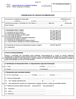 Comunicação de Chegada de Embarcação