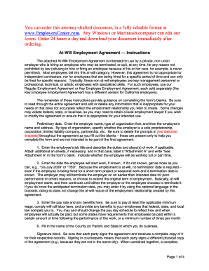 At-Will Employment Agreement