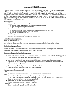 Author Study Assignment