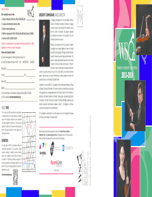 Warren Symphony Orchestra Season Ticket Order Form