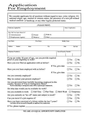 Application for Employment