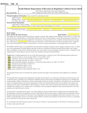 South Dakota Uniform Surety Bond