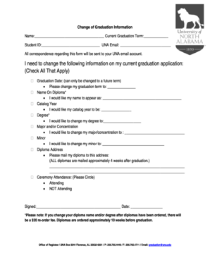 Change of Graduation Information Form