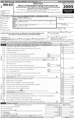 IRS Form 990-EZ 2005