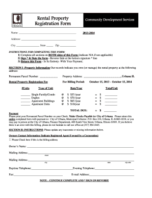 Rental Property Registration Form