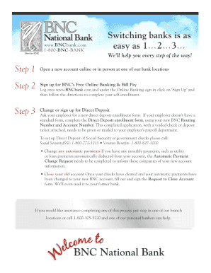 BNC National Bank Switch Kit