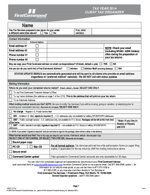 2014 Client Tax Organizer