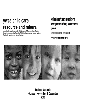 YWCA Child Care Resource and Referral Registration Form