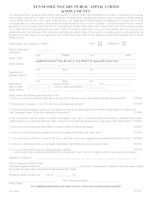 Tennessee Notary Public Application