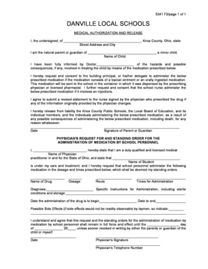 Medical Authorization and Release Form