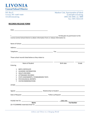 Records Release Form