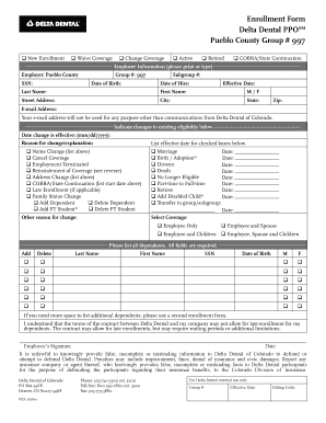 Delta Dental PPOSM Enrollment Form