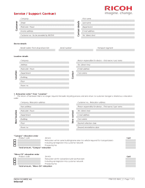 RICOH Service Support Contract